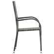 Afuera Living Solid Acacia Wood/PE Rattan/Powder-Coated Steel Dining Set in Gray