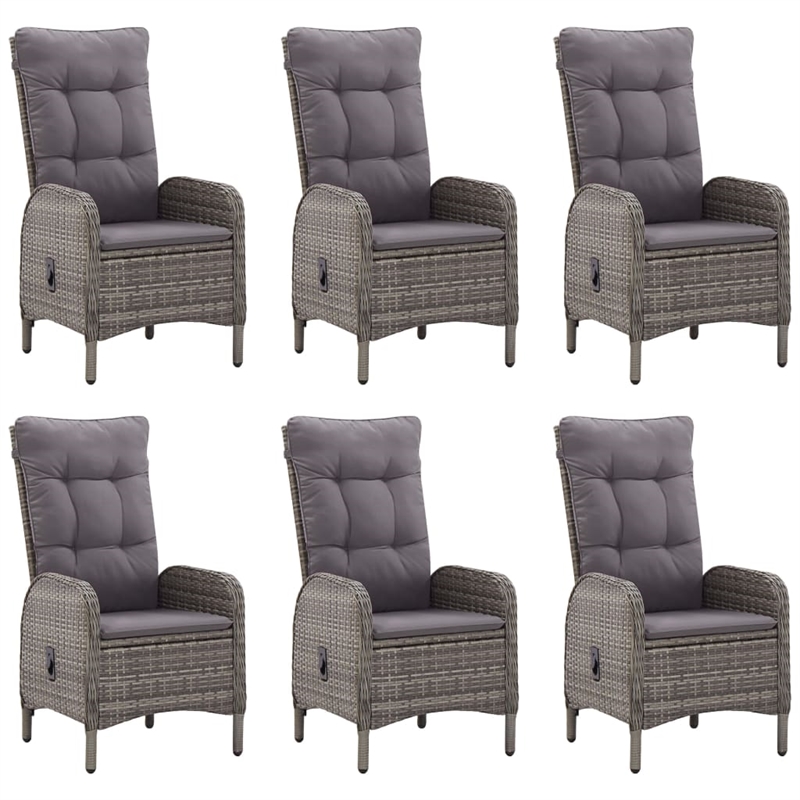 Afuera Living Solid Acacia Wood/PE Rattan/Powder-Coated Steel Dining Set in Gray