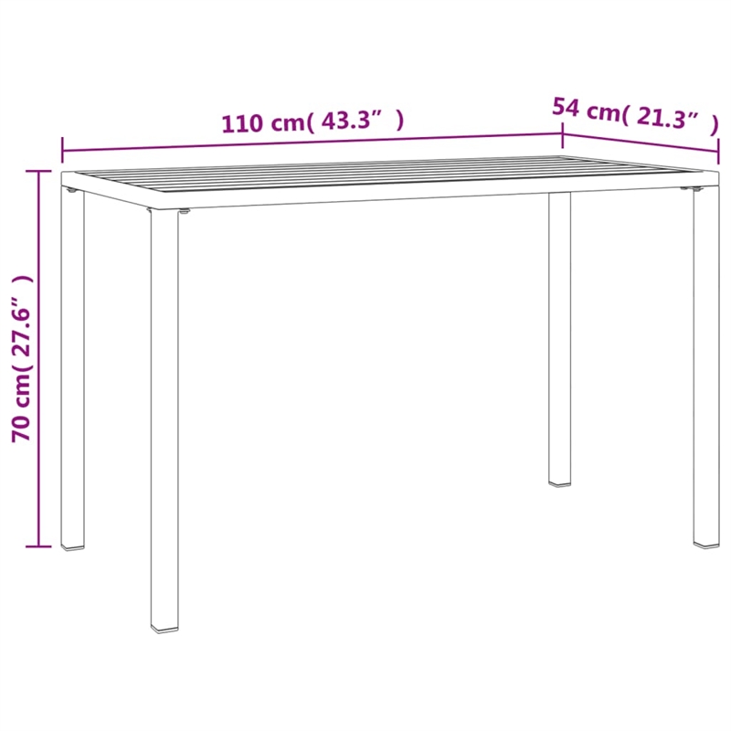 Afuera Living Steel Large Stackable Garden Dining Set in Anthracite/Gray