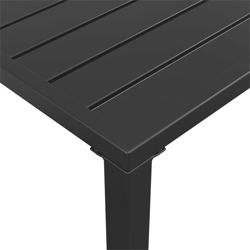 Afuera Living Steel Large Stackable Garden Dining Set in Anthracite/Gray