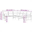 Afuera Living Steel Large Stackable Garden Dining Set in Anthracite/Gray