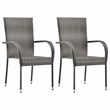 Afuera Living Dining Set in Gray Solid Acacia Wood/PE Rattan/Powder-Coated Steel