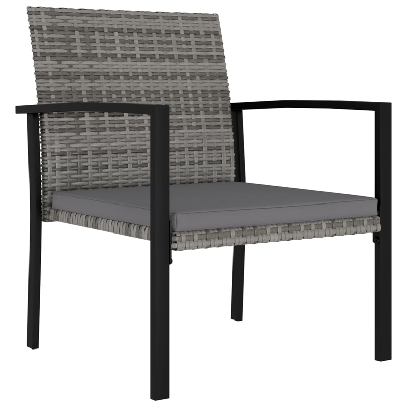 Afuera Living Dining Set in Gray Poly Rattan 5 Piece Set Light Weight Dining Set