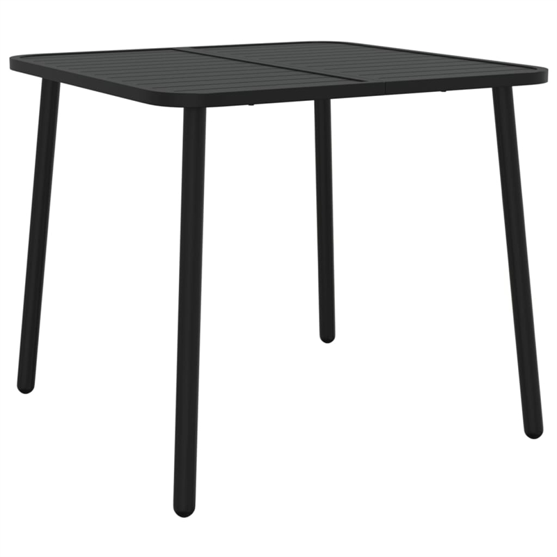 Afuera Living Steel Small Stackable Garden Dining Set in Anthracite/Gray