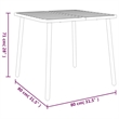 Afuera Living Steel Small Stackable Garden Dining Set in Anthracite/Gray