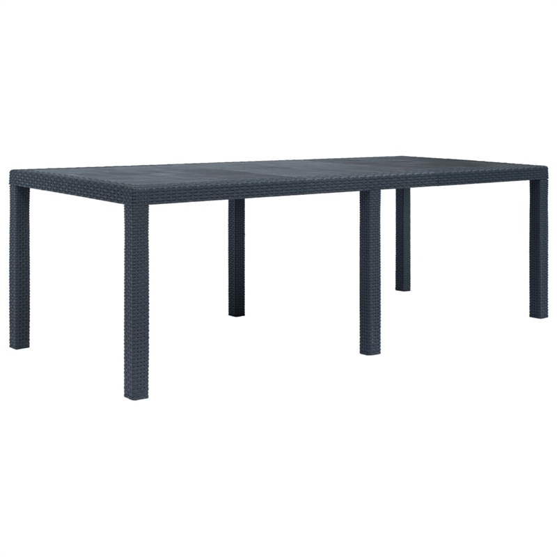 Afuera Living Large Plastic & Polyester Outdoor Dining Set in Anthracite