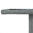 Afuera Living Outdoor Dining Set in Light Gray and Black Round PE Rattan