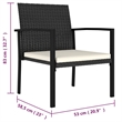 Afuera Living Dining Set in Black Poly Rattan Large Stackable Dining Set