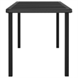 Afuera Living Dining Set in Black Poly Rattan Large Stackable Dining Set
