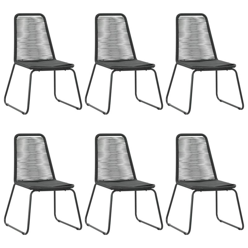 Afuera Living PVC Rattan/Aluminum/Powder-Coated Steel Dining Set in Black