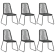Afuera Living PVC Rattan/Aluminum/Powder-Coated Steel Dining Set in Black