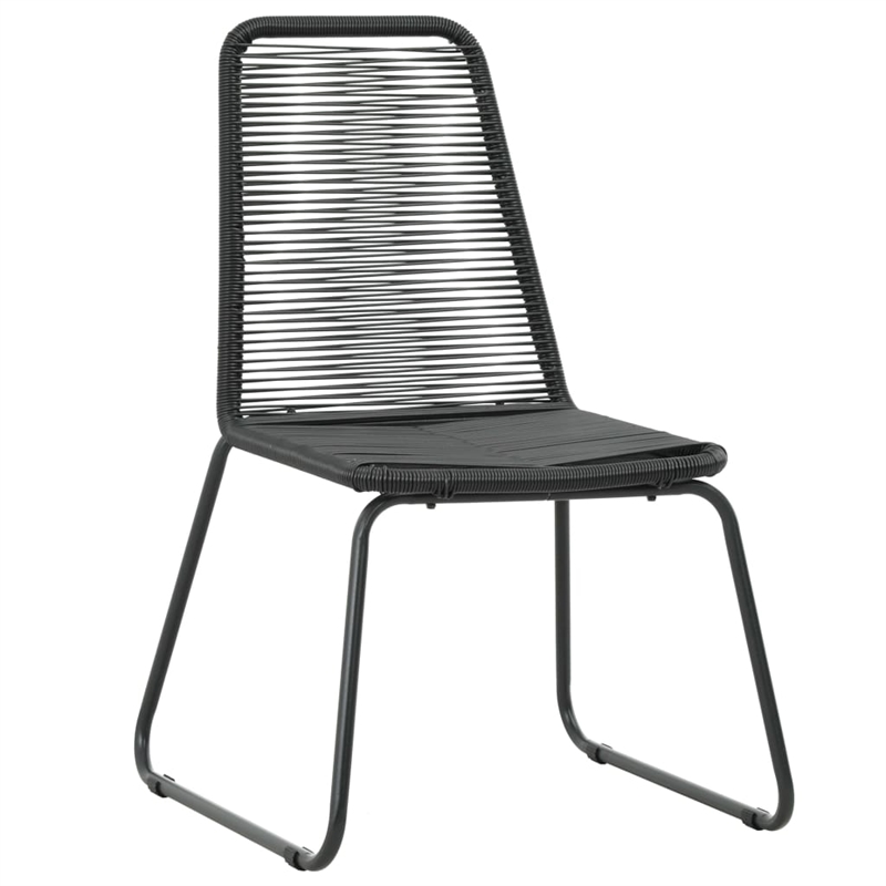 Afuera Living PVC Rattan/Aluminum/Powder-Coated Steel Dining Set in Black