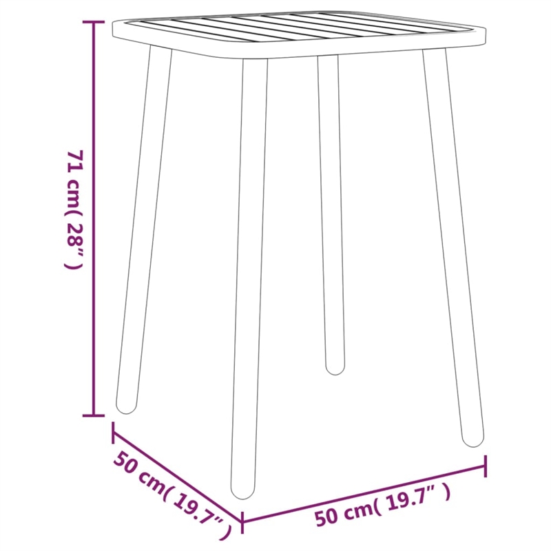 Afuera Living Steel Medium Stackable Garden Dining Set in Anthracite/Gray