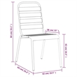 Afuera Living Steel Medium Stackable Garden Dining Set in Anthracite/Gray