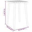 Afuera Living Steel Medium Stackable Garden Dining Set in Anthracite/Gray