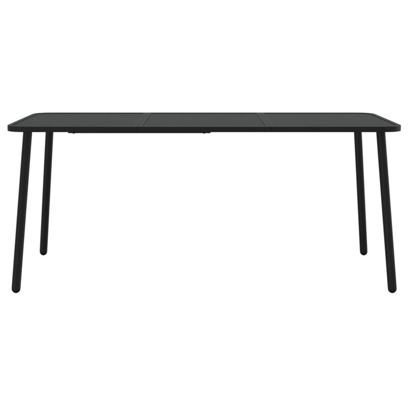 Afuera Living Steel Medium Stackable Garden Dining Set in Anthracite/Gray