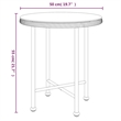 Afuera Living Poly Rattan & Tempered Glass Compact Garden Dining Set in Black