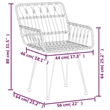 Afuera Living Polyethylene Rattan & Tempered Glass Garden Dining Set in Black