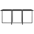 Afuera Living Poly Rattan 7 Piece Removable Covers Outdoor Dining Set in Gray