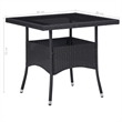 Afuera Living Poly Rattan 5 Piec Dining Set in Black with Removable Covers