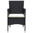 Afuera Living Poly Rattan 5 Piec Dining Set in Black with Removable Covers