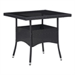Afuera Living Poly Rattan 5 Piec Dining Set in Black with Removable Covers