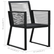 Afuera Living PVC Rattan/Powder-Coated Steel/Glass Medium Dining Set in Black