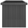 Afuera Living Outdoor Dining Set in Black PE Rattan/Powder-Coated Steel/Glass