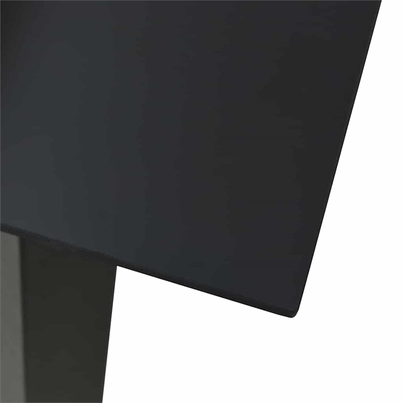 Afuera Living Dining Set in Black Glass/Powder-Coated Steel/PVC Hollow Rattan