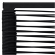 Afuera Living Dining Set in Black Glass/Powder-Coated Steel/PVC Hollow Rattan