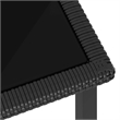 Afuera Living Dining Set in Black/Cream Poly Rattan/Powder-Coated Steel/Glass