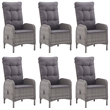Afuera Living Solid Acacia Wood/Poly Rattan Dining Set in Gray/Natural