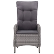 Afuera Living Solid Acacia Wood/Poly Rattan Dining Set in Gray/Natural