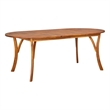 Afuera Living Solid Acacia Wood/Poly Rattan Dining Set in Gray/Natural