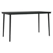 Afuera Living PE Rattan/Powder-Coated Steel Garden Dining Set in Black