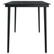 Afuera Living PE Rattan/Powder-Coated Steel Garden Dining Set in Black
