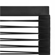Afuera Living PVC Rattan/Powder-Coated Steel/Glass Dining Set in Black