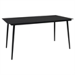 Afuera Living PVC Rattan/Powder-Coated Steel/Glass Dining Set in Black