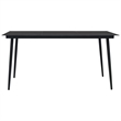 Afuera Living PVC Rattan/Powder-Coated Steel/Glass Dining Set in Black