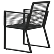 Afuera Living PVC Rattan/Powder-Coated Steel/Glass Dining Set in Black