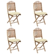 Afuera Living Outdoor Dining Set Cream/Natural Bamboo Bamboo/Polyester