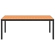 Afuera Living Aluminum Frame/PE Rattan Large Dining Set in Black/Brown