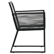 Afuera Living PVC Rattan/Powder-Coated Steel/Glass Dining Set in Black