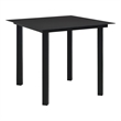 Afuera Living PVC Rattan/Powder-Coated Steel/Glass Dining Set in Black