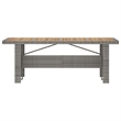 Afuera Living Outdoor Dining Set in Gray Poly Rattan/Dark Gray Cushion