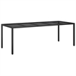 Afuera Living PE Rattan 9 Piece Set Durable Garden Dining Set in Black