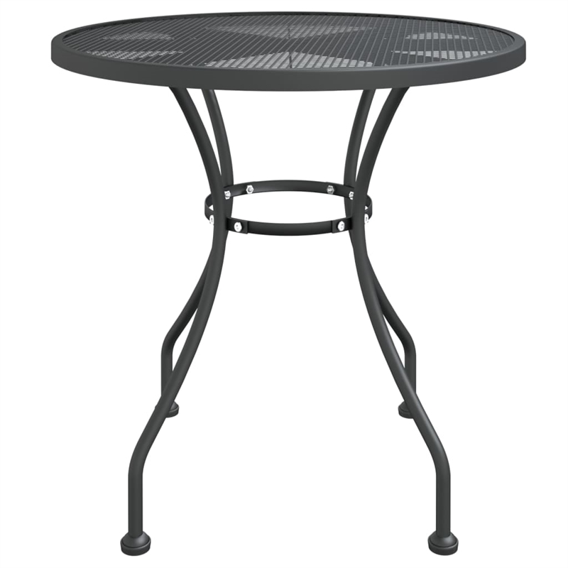 Afuera Living Expanded Metal Mesh Medium Foldable Dining Set in Anthracite/Gray
