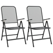 Afuera Living Expanded Metal Mesh Medium Foldable Dining Set in Anthracite/Gray