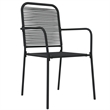 Afuera Living Cotton Rope & Steel Medium Garden Dining Set in Black