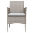 Afuera Living Contemporary PE Rattan MediumGarden Dining Set in Beige